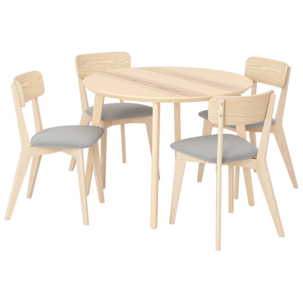Set masă și scaune Ikea Lisabo/Tallmyra Rotundă / MDF / Ash photo 1
