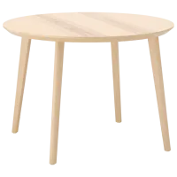Set masă și scaune Ikea Lisabo/Tallmyra Rotundă / MDF / Ash photo 2
