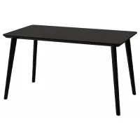 Set masă și scaune Ikea Lisabo/Alvsta Dreptunghiulară / PAL / Black photo 2