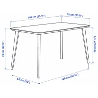 Set masă și scaune Ikea Lisabo/Alvsta Dreptunghiulară / PAL / Black photo 8