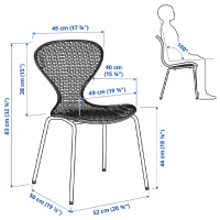 Set masă și scaune Ikea Lisabo/Alvsta Dreptunghiulară / PAL / Black photo 9