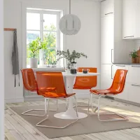 Обеденные стол со стульями Ikea Docksta/Tobias Круглая / ДСП / Белый photo 2