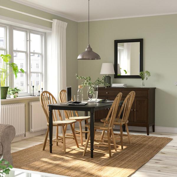 Обеденные стол со стульями Ikea Danderyd/Skogsta Прямоугольная / ДСП / Черный photo 7