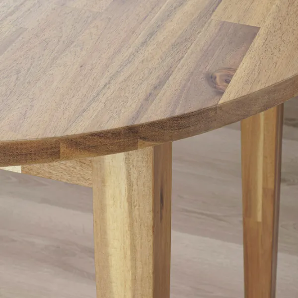 Set masă și scaune Ikea Nackanas Rotundă / Lemn / Acacia photo 6