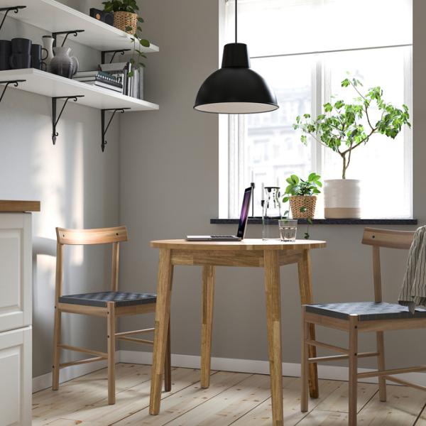 Set masă și scaune Ikea Nackanas Rotundă / Lemn / Acacia photo 7