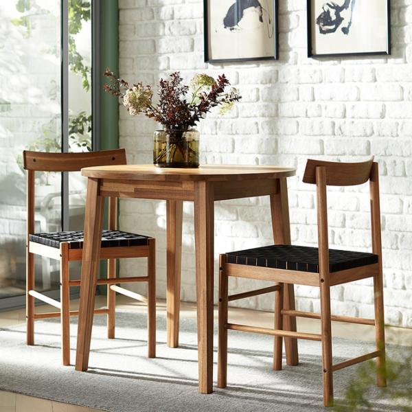 Set masă și scaune Ikea Nackanas Rotundă / Lemn / Acacia photo 8