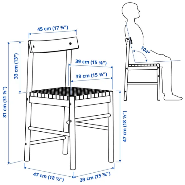Set masă și scaune Ikea Nackanas Rotundă / Lemn / Acacia photo 9
