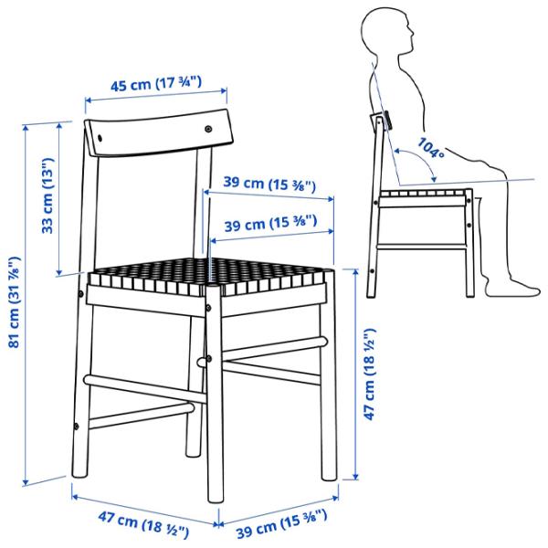 Set masă și scaune Ikea Nackanas Rotundă / Lemn / Acacia photo 9