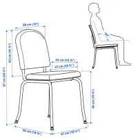 Обеденные стол со стульями Ikea Danderyd/Ebbalycke/Idekulla Прямоугольная / ДСП / Черный photo 8