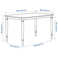 Обеденные стол со стульями Ikea Danderyd/Ebbalycke/Idekulla Прямоугольная / ДСП / Черный photo 9