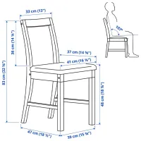 Обеденные стол со стульями Ikea Pinntorp/Katorp Прямоугольная / Дерево / Светло-коричневый photo 10