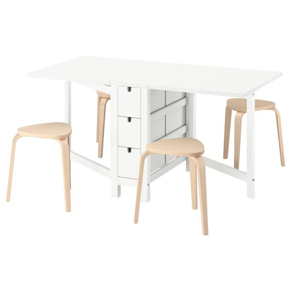 Set masă și scaune Ikea Norden/Kyrre Dreptunghiulară / PAL / White photo 1