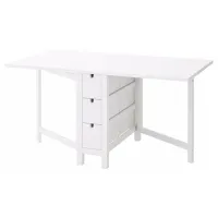Обеденные стол со стульями Ikea Norden/Kyrre Прямоугольная / ДСП / Белый photo 2