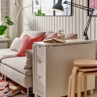 Обеденные стол со стульями Ikea Norden/Kyrre Прямоугольная / ДСП / Белый photo 8