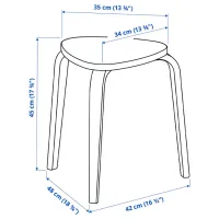 Обеденные стол со стульями Ikea Norden/Kyrre Прямоугольная / ДСП / Белый photo 11