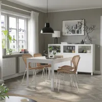 Set masă și scaune Ikea Ekedalen/Alvsta Dreptunghiulară / PAL / White photo 8