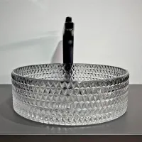 Lavoar SanDonna Mira Rotundă / Suprapuse / Transparent Black photo 3