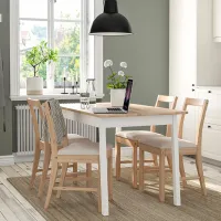 Обеденные стол со стульями Ikea Pinntorp/Katorp Прямоугольная / Дерево / Светло-коричневый photo 8
