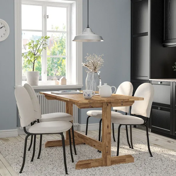 Обеденные стол со стульями Ikea Nackanas/Ebbalycke/Idekulla Прямоугольная / Дерево / Acacia photo 6