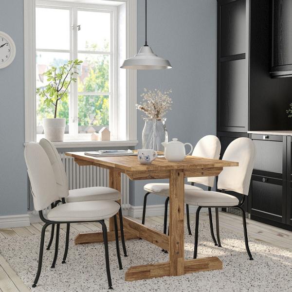 Обеденные стол со стульями Ikea Nackanas/Ebbalycke/Idekulla Прямоугольная / Дерево / Acacia photo 6