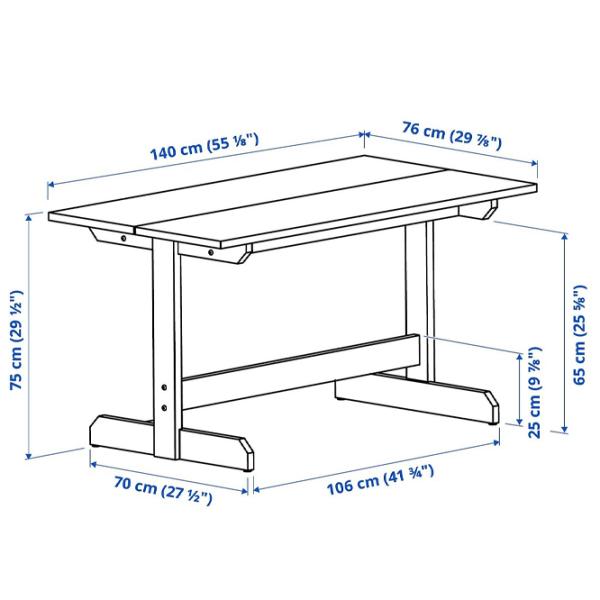 Обеденные стол со стульями Ikea Nackanas/Ebbalycke/Idekulla Прямоугольная / Дерево / Acacia photo 9