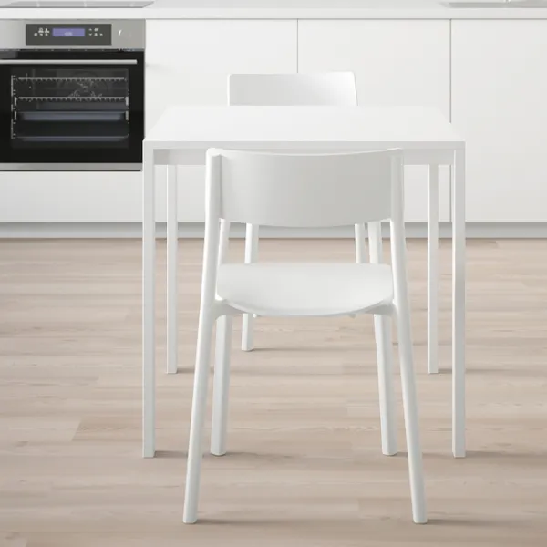 Обеденные стол со стульями Ikea Melltorp/Janinge Квадратная / ДСП / Белый photo 5