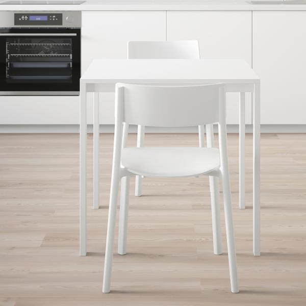 Обеденные стол со стульями Ikea Melltorp/Janinge Квадратная / ДСП / Белый photo 5