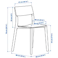 Обеденные стол со стульями Ikea Melltorp/Janinge Квадратная / ДСП / Белый photo 7