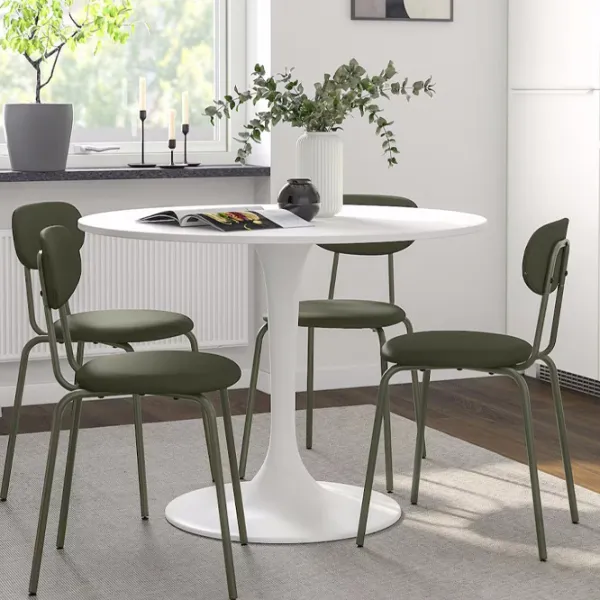 Set masă și scaune Ikea Ikea Docksta/Ostano/Remmarn Rotundă / PAL / White photo 6