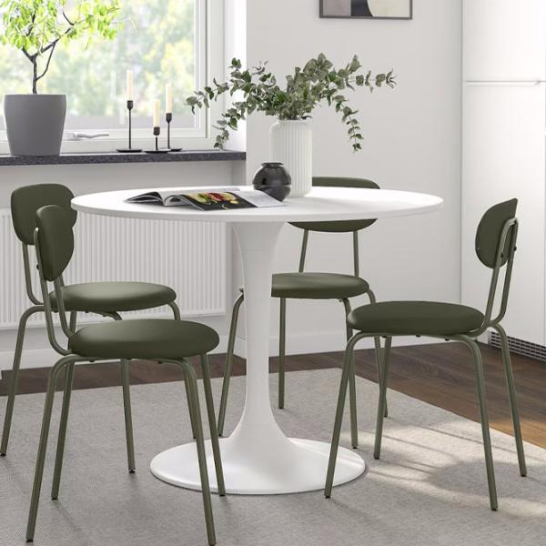 Set masă și scaune Ikea Ikea Docksta/Ostano/Remmarn Rotundă / PAL / White photo 6