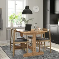 Обеденные стол со стульями Ikea Nackanas Прямоугольная / Дерево / Acacia photo 8