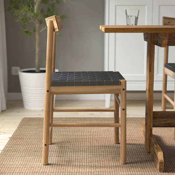 Set masă și scaune Ikea Nackanas Dreptunghiulară / Lemn / Acacia photo 10