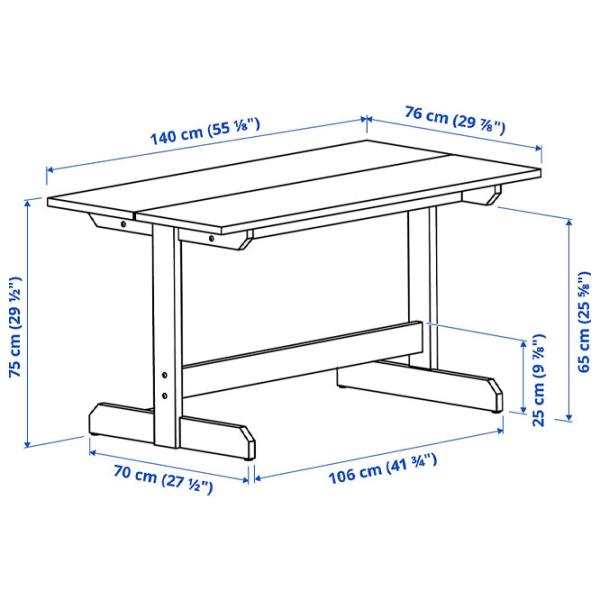 Set masă și scaune Ikea Nackanas Dreptunghiulară / Lemn / Acacia photo 11