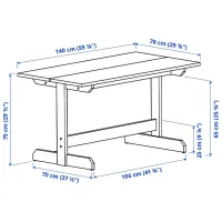 Обеденные стол со стульями Ikea Nackanas Прямоугольная / Дерево / Acacia photo 11
