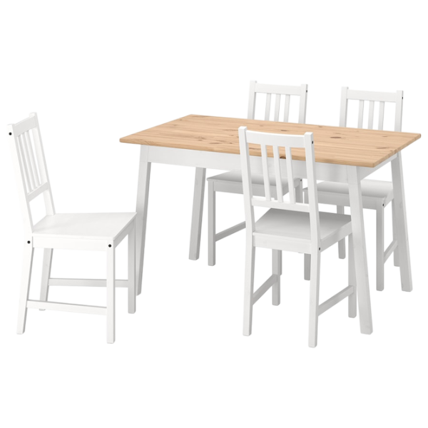 Set masă și scaune Ikea Pinntorp/Stefan Dreptunghiulară / PAL / Light Brown photo 1