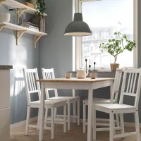 Set masă și scaune Ikea Pinntorp/Stefan Dreptunghiulară / PAL / Light Brown photo 5