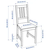 Set masă și scaune Ikea Pinntorp/Stefan Dreptunghiulară / PAL / Light Brown photo 7