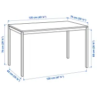 Обеденные стол со стульями Ikea Melltorp/Geneson Прямоугольная / ДСП / Белый photo 5