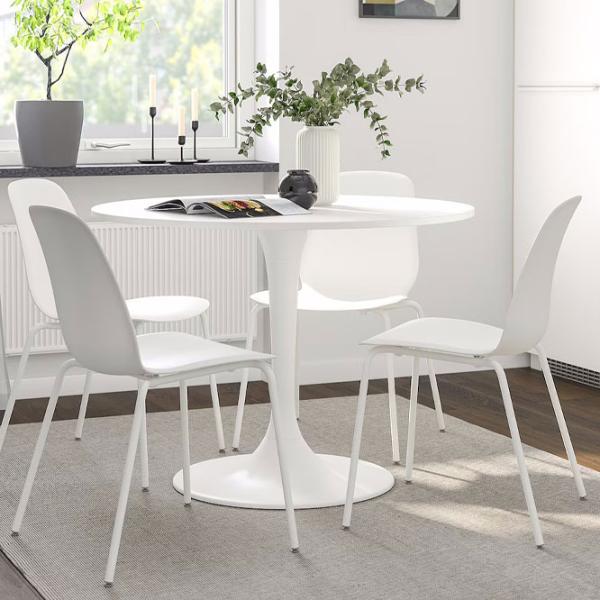 Set masă și scaune Ikea Docksta/Lidas Rotundă / PAL / White photo 5