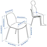 Обеденные стол со стульями Ikea Docksta/Lidas Круглая / ДСП / Белый photo 6