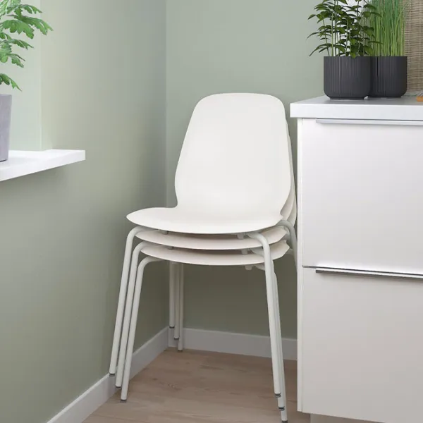 Set masă și scaune Ikea Docksta/Lidas Rotundă / PAL / White photo 7