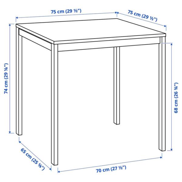 Обеденные стол со стульями Ikea Melltorp/Lidas Квадратная / ДСП / Белый photo 8
