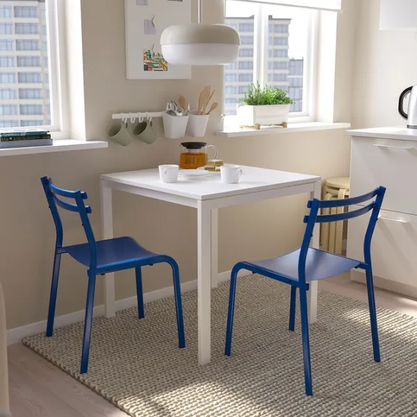 Обеденные стол со стульями Ikea Melltorp/Geneson Прямоугольная / ДСП / Белый photo 3