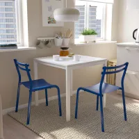 Set masă și scaune Ikea Melltorp/Geneson Dreptunghiulară / PAL / White photo 3