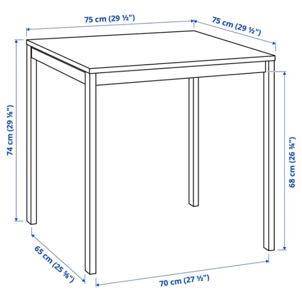 Обеденные стол со стульями Ikea Melltorp/Geneson Прямоугольная / ДСП / Белый photo 4