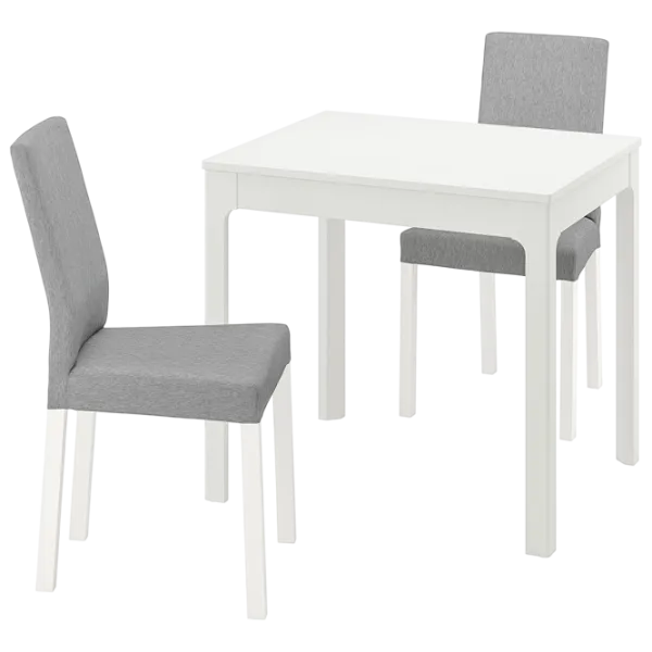 Обеденные стол со стульями Ikea Ekedalen/Kattil/Knisa Квадратная / ДСП / Белый photo 1 Обеденные стол со стульями Ikea Ekedalen/Kattil/Knisa Квадратная / ДСП / Белый photo 1