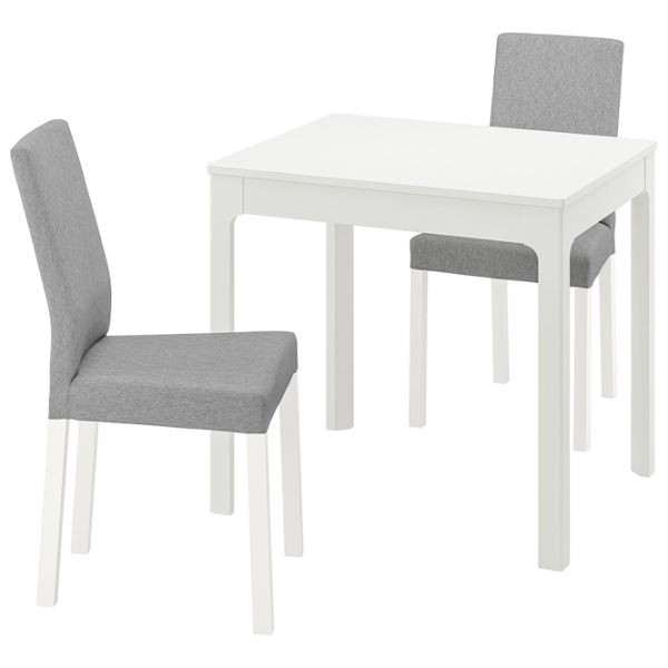 Обеденные стол со стульями Ikea Ekedalen/Kattil/Knisa Квадратная / ДСП / Белый photo 1 Обеденные стол со стульями Ikea Ekedalen/Kattil/Knisa Квадратная / ДСП / Белый photo 1