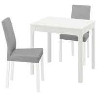 Set masă și scaune Ikea Ekedalen/Kattil/Knisa Pătrată / PAL / White