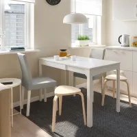 Set masă și scaune Ikea Ekedalen/Kattil/Knisa Pătrată / PAL / White photo 7