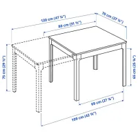 Set masă și scaune Ikea Ekedalen/Kattil/Knisa Pătrată / PAL / White photo 9